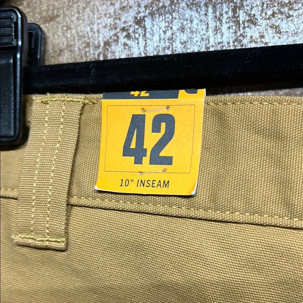 NWT Carhartt Relaxed Fit Khaki Flat Front Shorts 10
